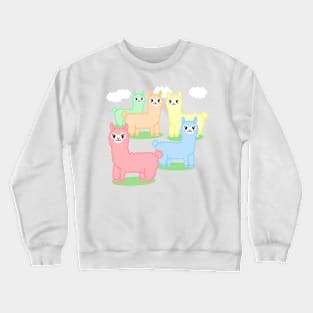 Alpaca cute Paste colors Crewneck Sweatshirt